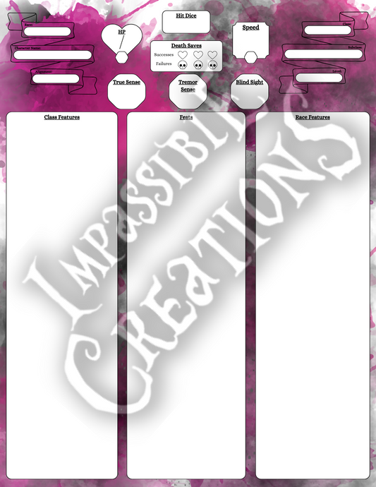 Enchanting Rakshasa Character Sheet Impassible Creations