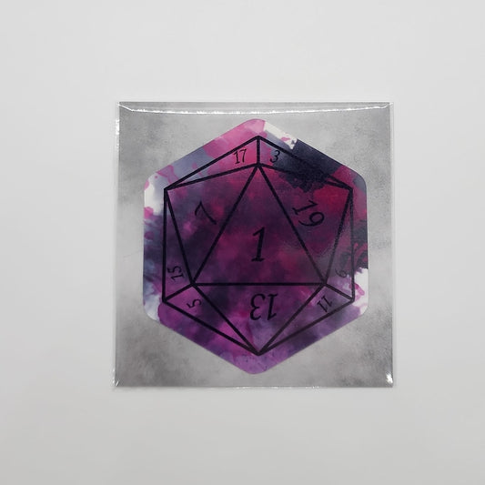 Enchanting Rakshasa- Nat 1 D20 Sticker Packaging