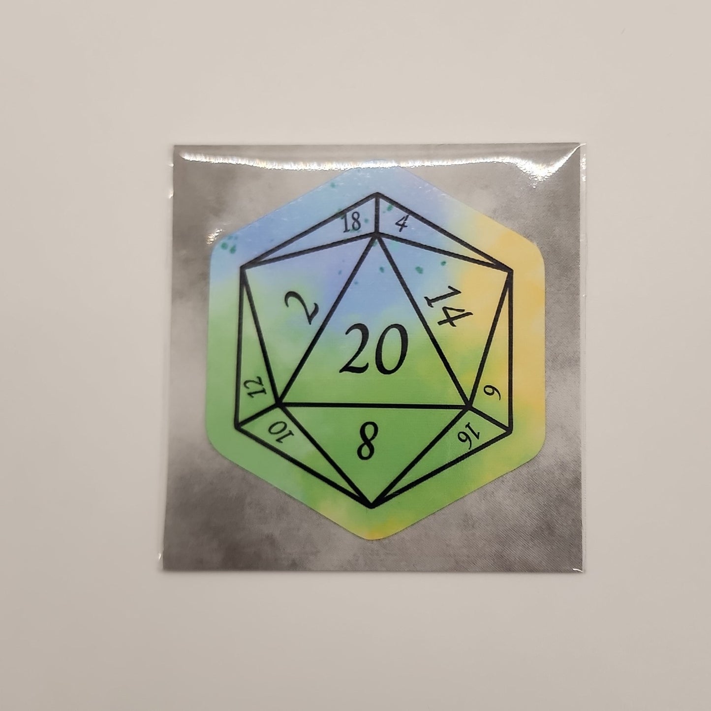 Hypnotic Pattern D20 Sticker Impassible Creations