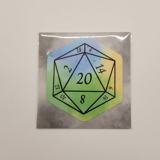 Hypnotic Pattern D20 Sticker Impassible Creations
