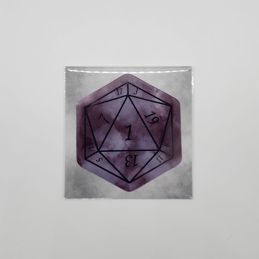 Immolation- Nat 1 D20 Sticker Packaging