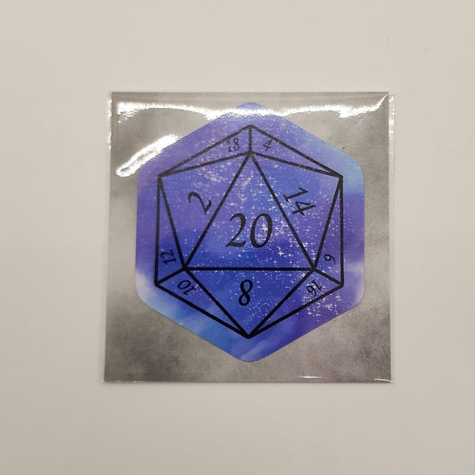 Moonbeam D20 Sticker Impassible Creations