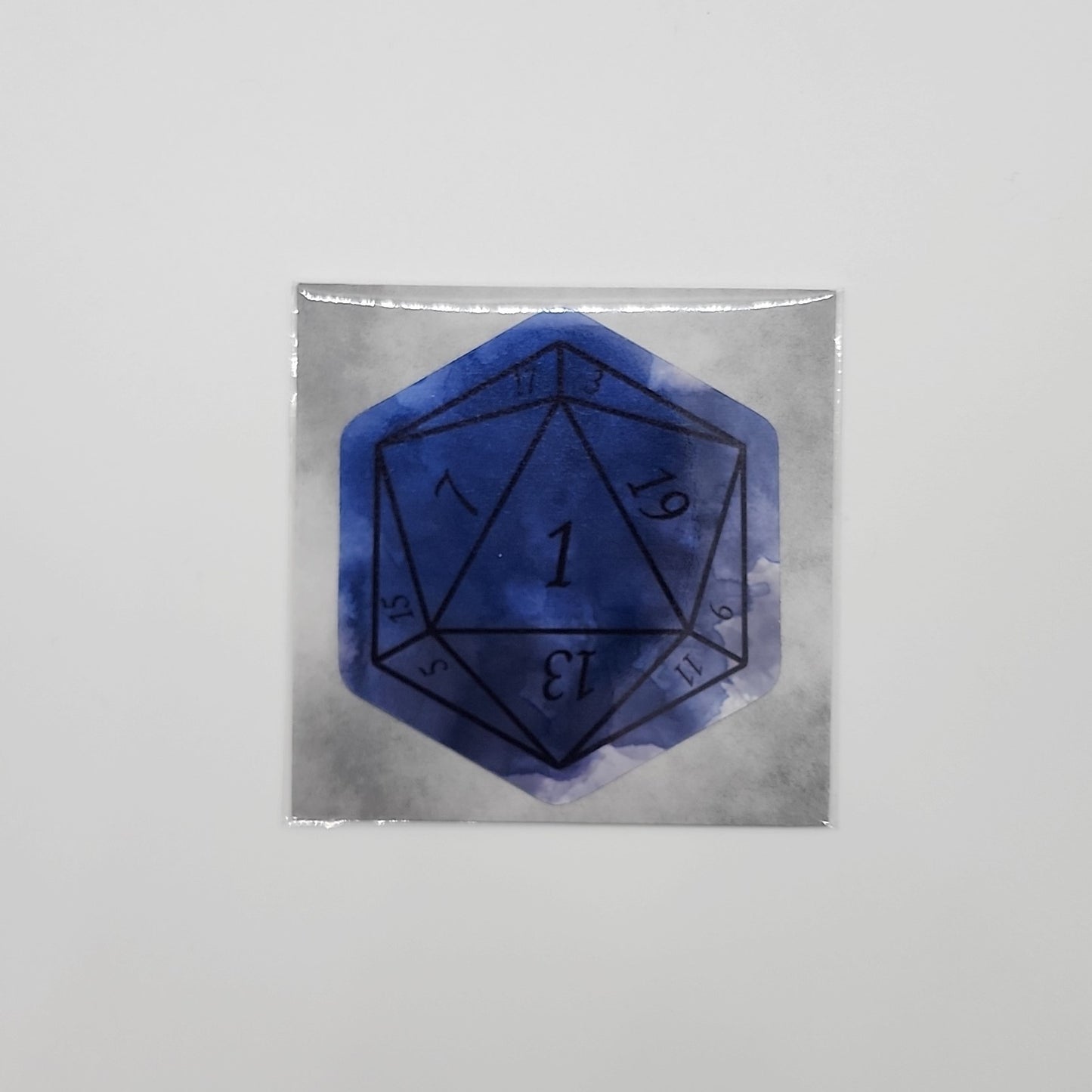 The Midnight Rose- Nat 1 D20 Sticker Packaging